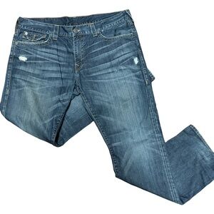 True Religion Brand Ricky Snap Flap Pocket Jeans 40” x 32”